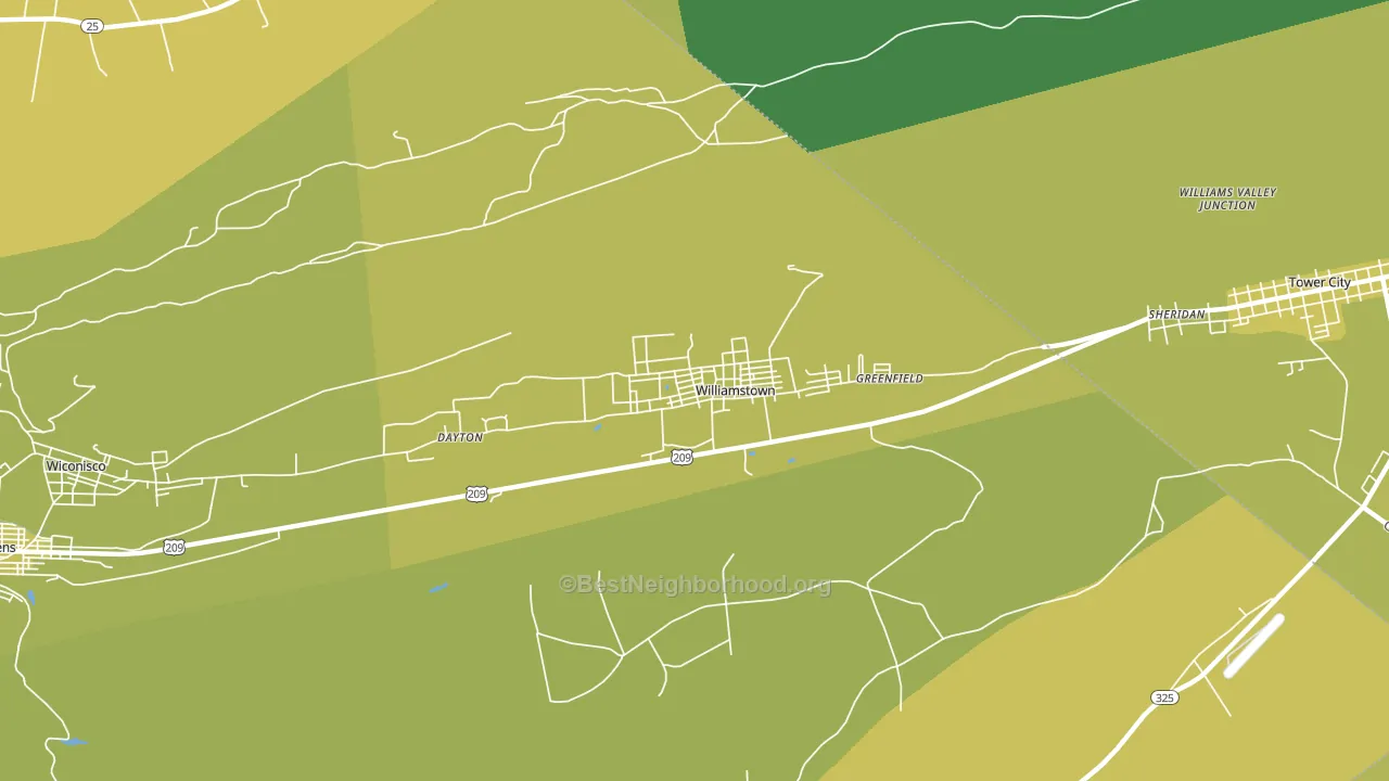 17098, PA block-group voter-turnout map