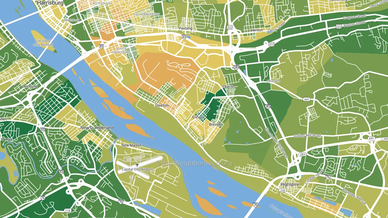 17113, PA block-group voter-turnout map