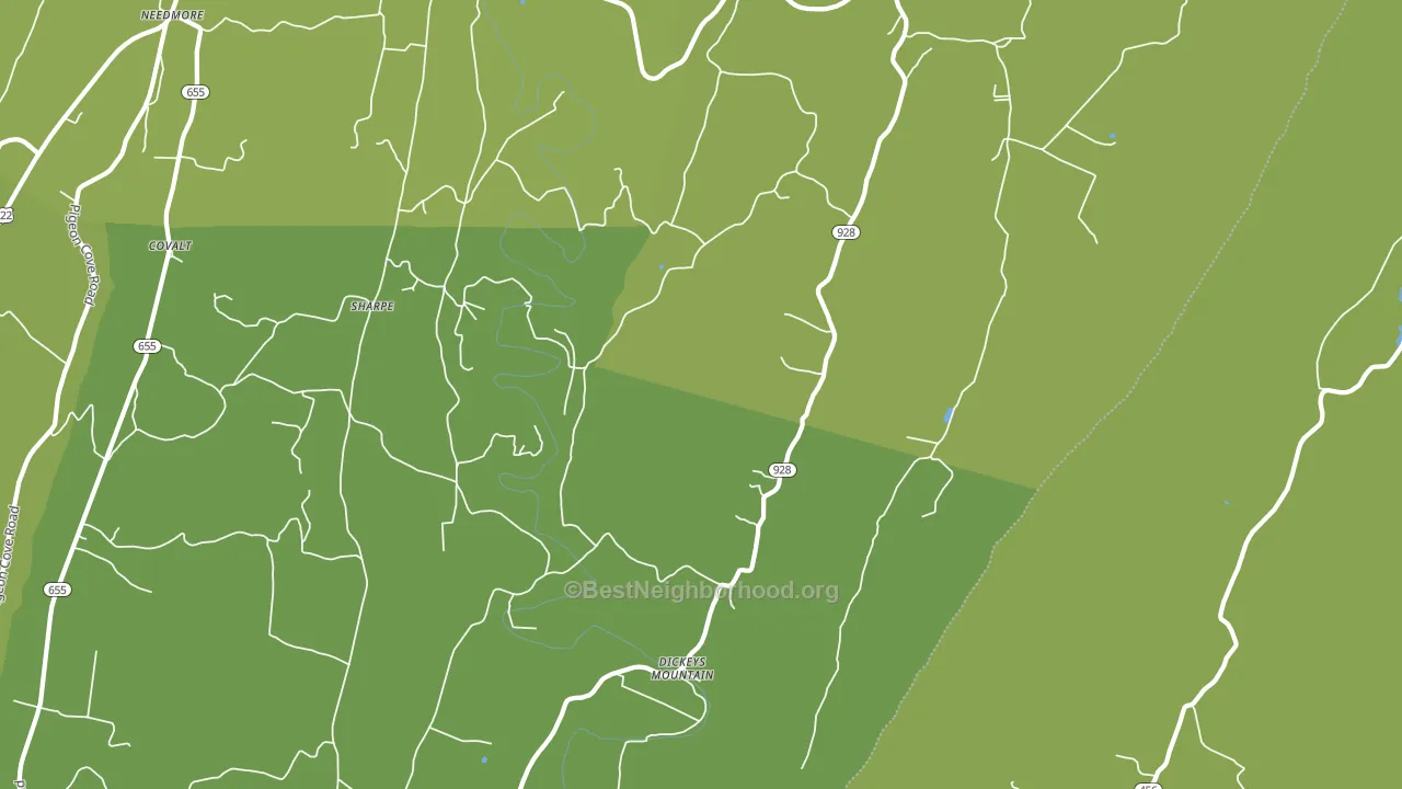 17212, PA block-group voter-turnout map
