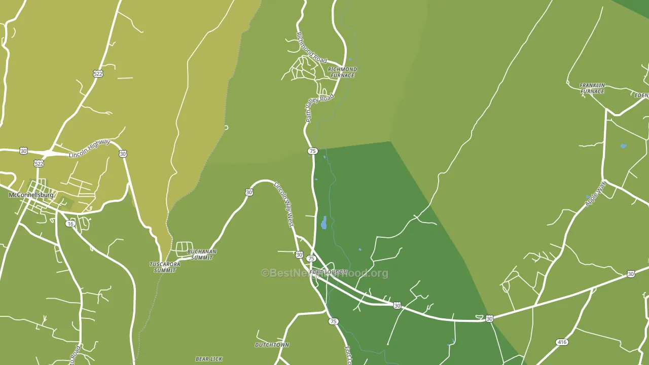 17224, PA block-group voter-turnout map