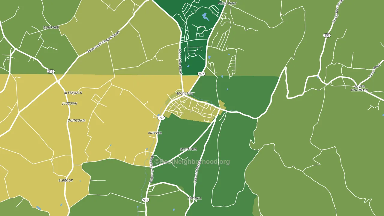 17237, PA block-group voter-turnout map