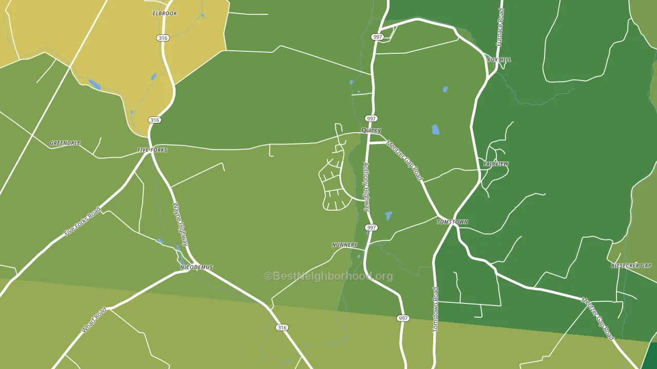 17247, PA block-group voter-turnout map