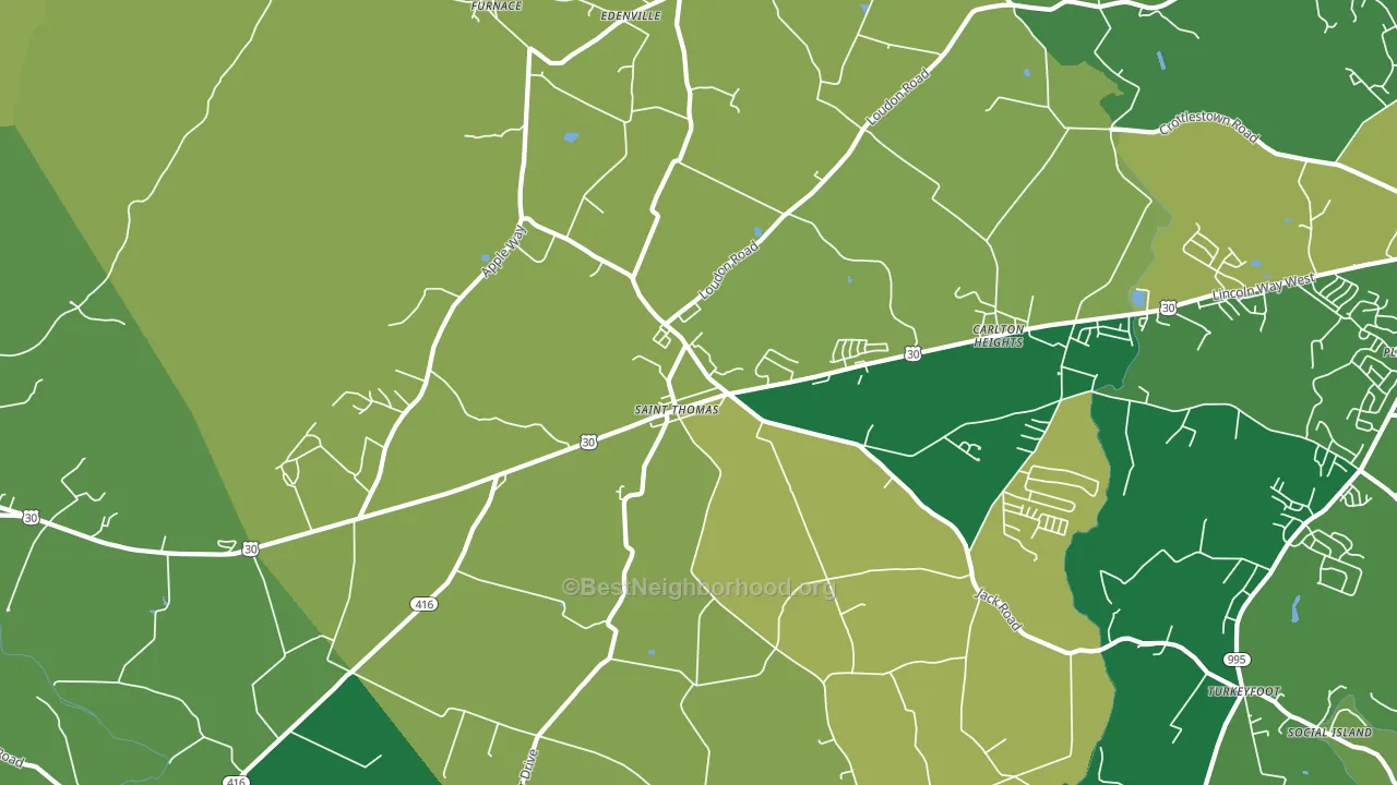 17252, PA block-group voter-turnout map