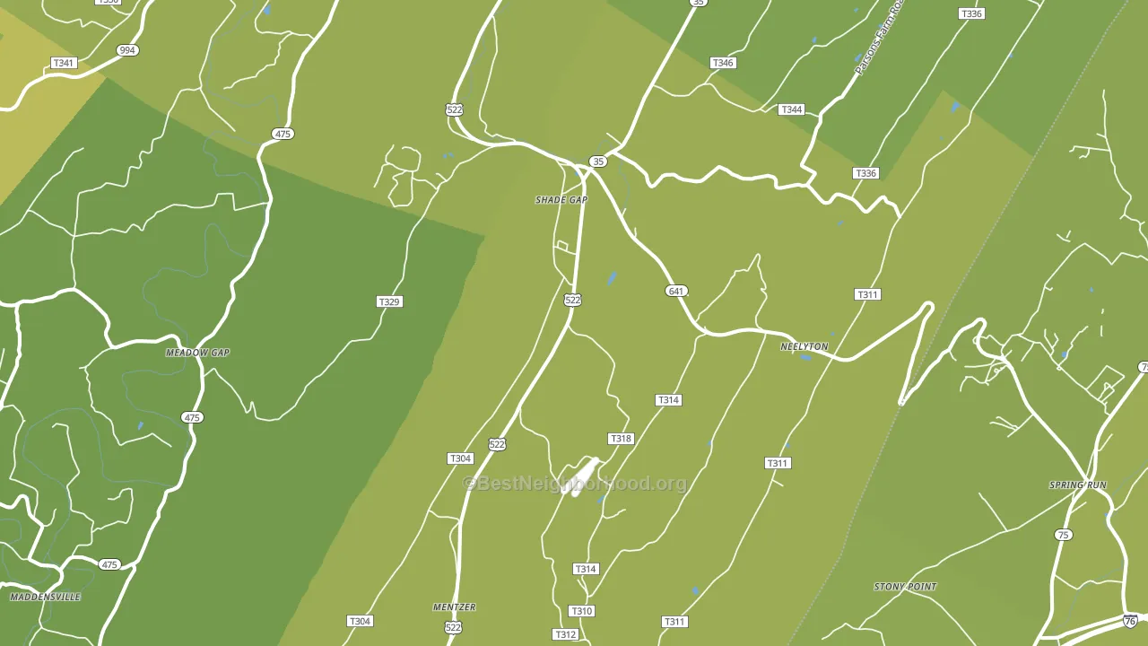 17255, PA block-group voter-turnout map