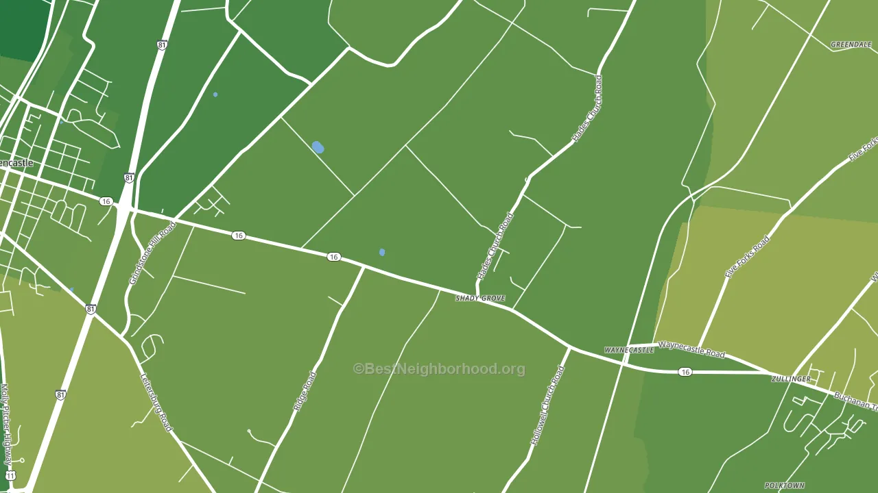 17256, PA block-group voter-turnout map