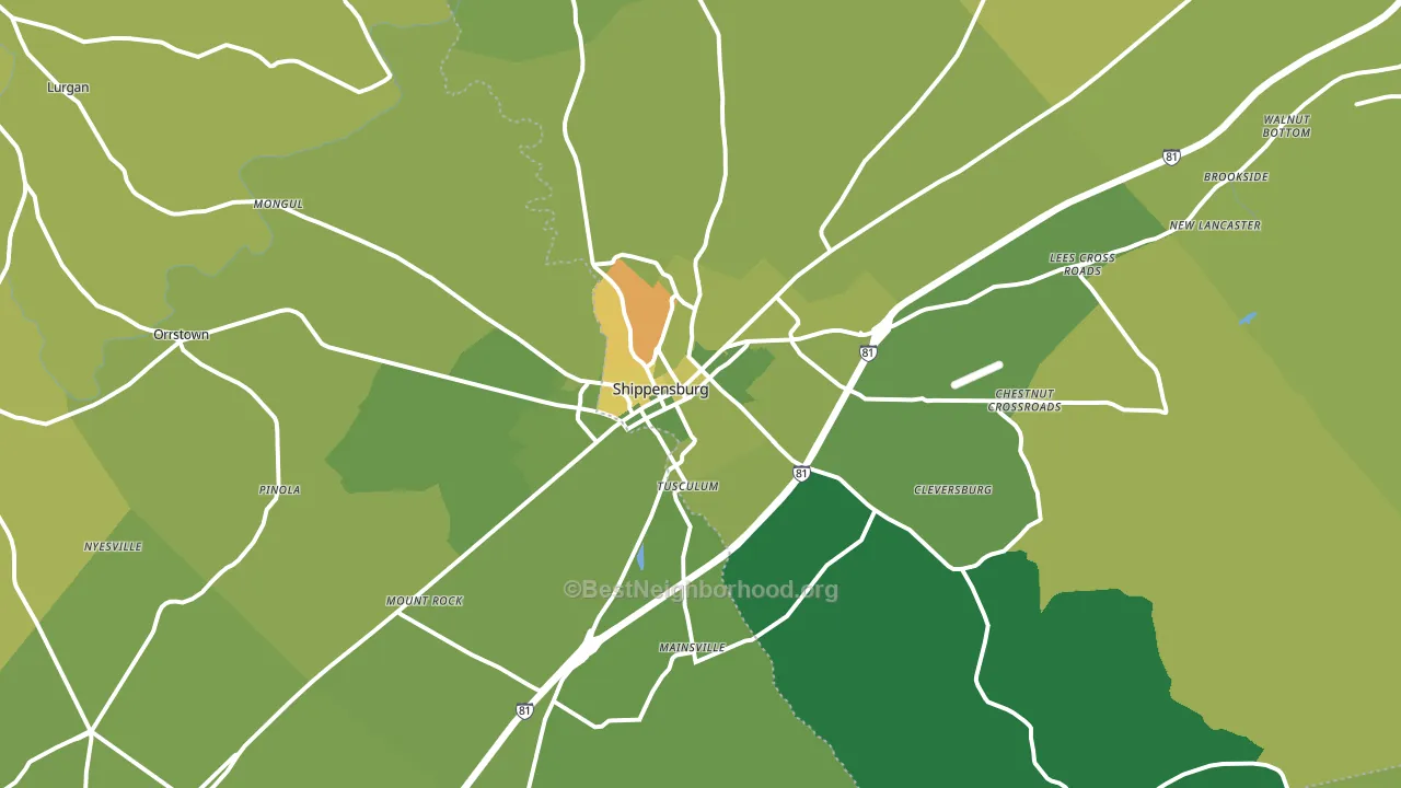 17257, PA block-group voter-turnout map