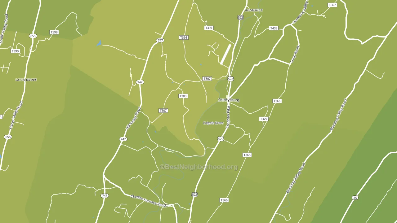 17260, PA block-group voter-turnout map
