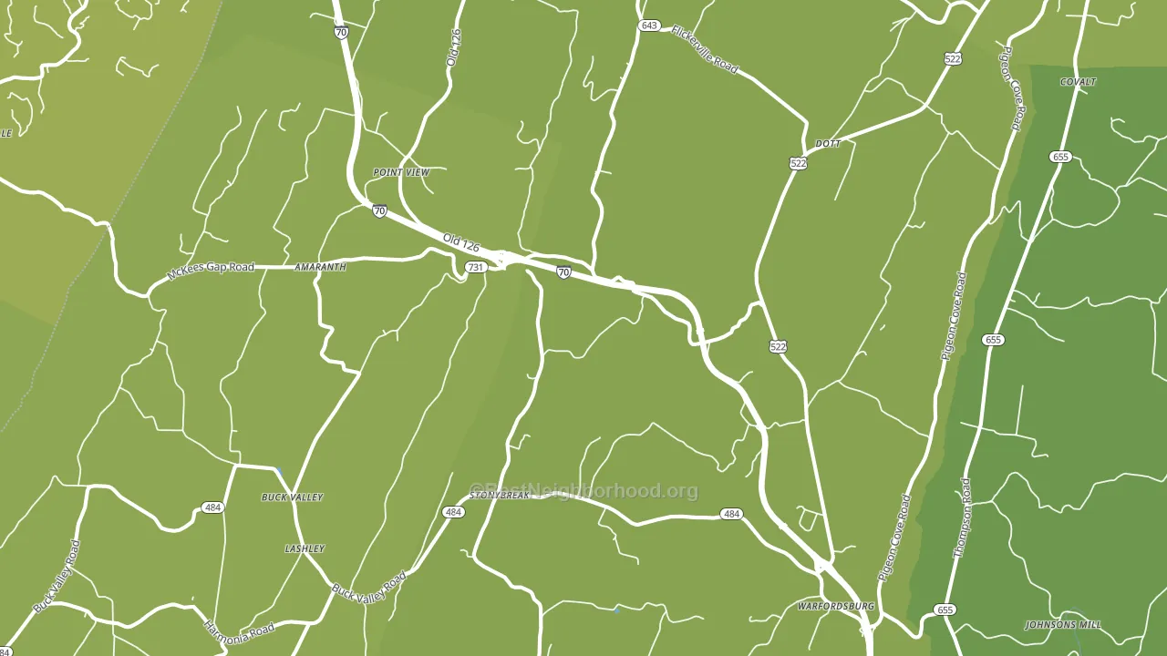17267, PA block-group voter-turnout map