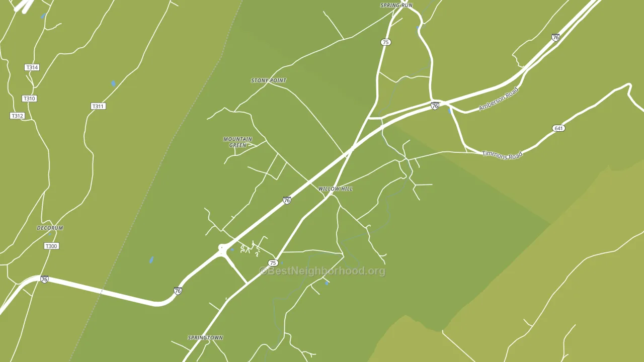 17271, PA block-group voter-turnout map
