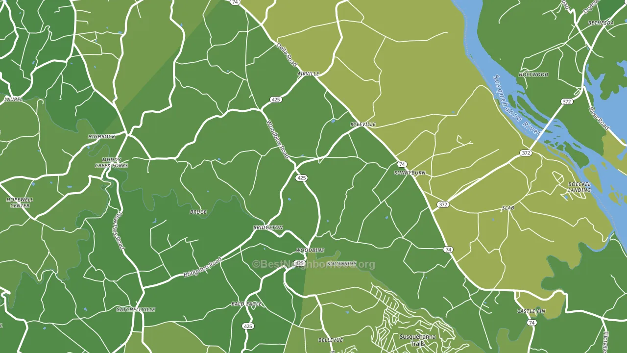 17302, PA block-group voter-turnout map