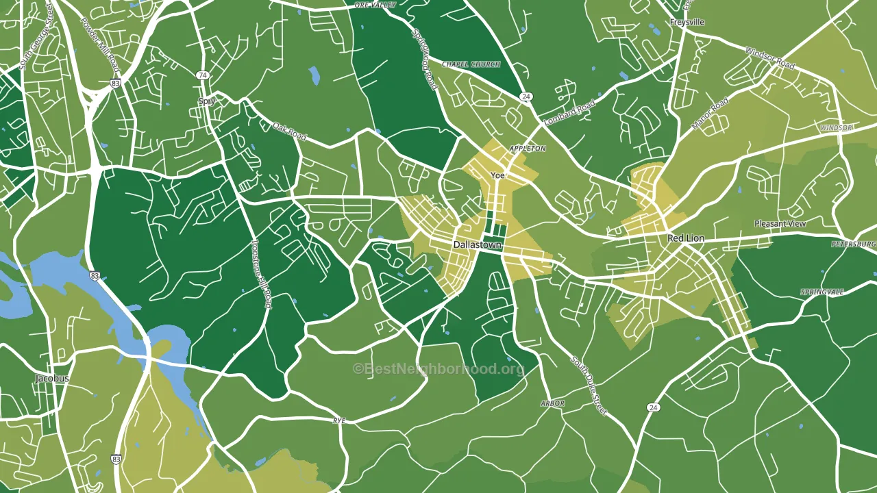17313, PA block-group voter-turnout map