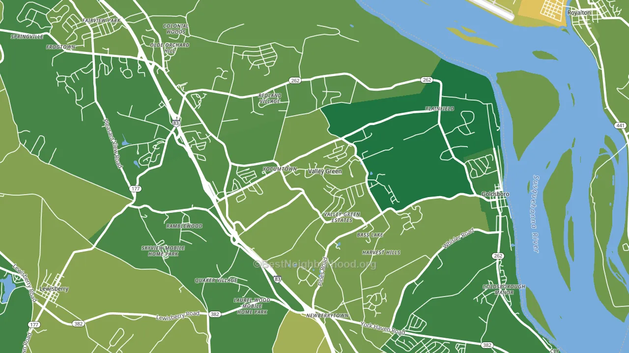 17319, PA block-group voter-turnout map
