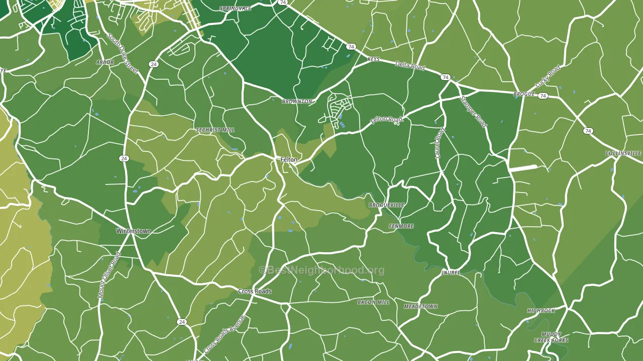 17322, PA block-group voter-turnout map