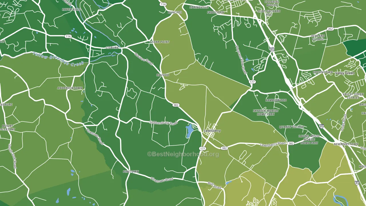 17339, PA block-group voter-turnout map