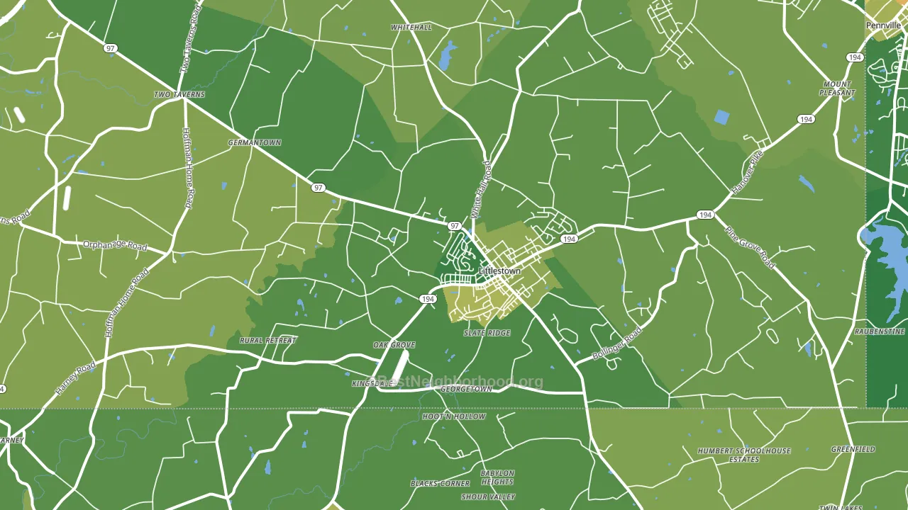 17340, PA block-group voter-turnout map