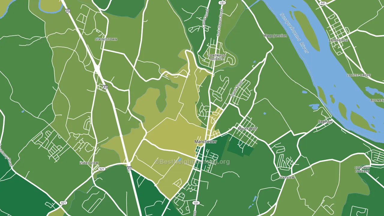 17345, PA block-group voter-turnout map