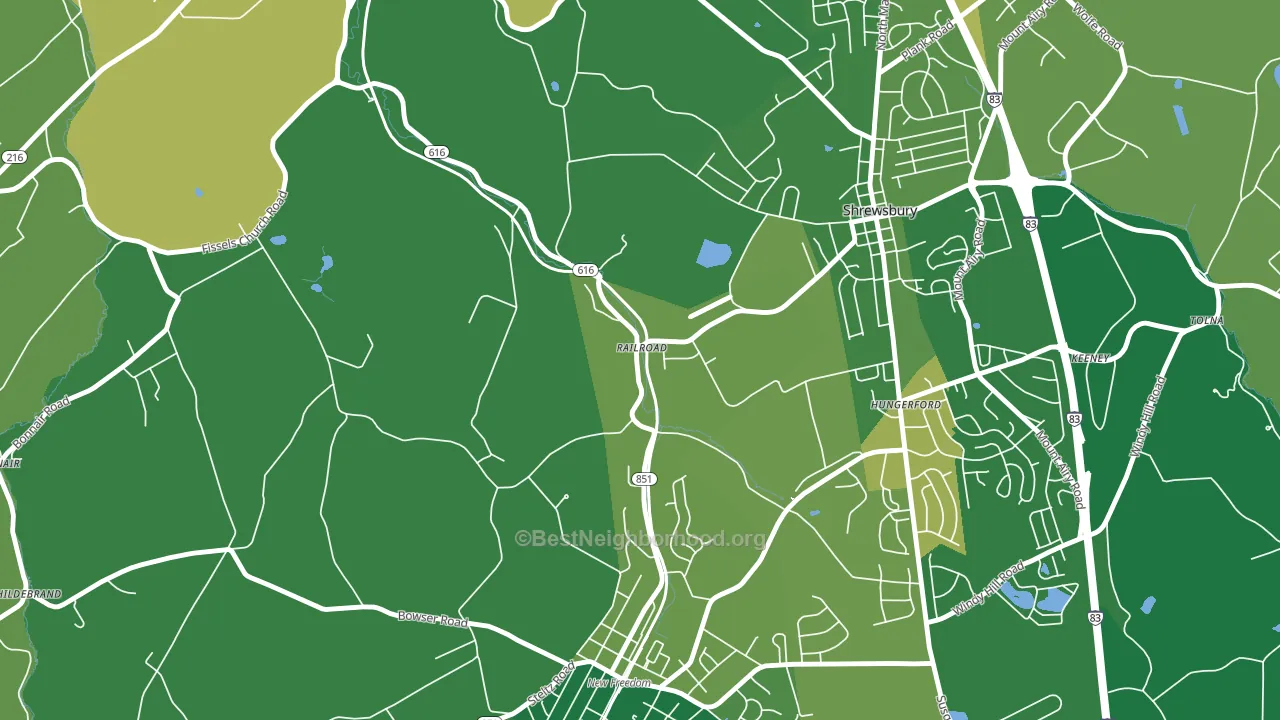 17355, PA block-group voter-turnout map
