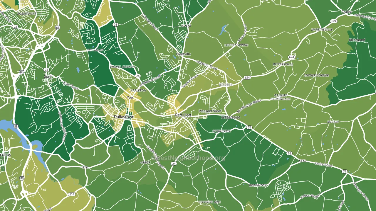 17356, PA block-group voter-turnout map