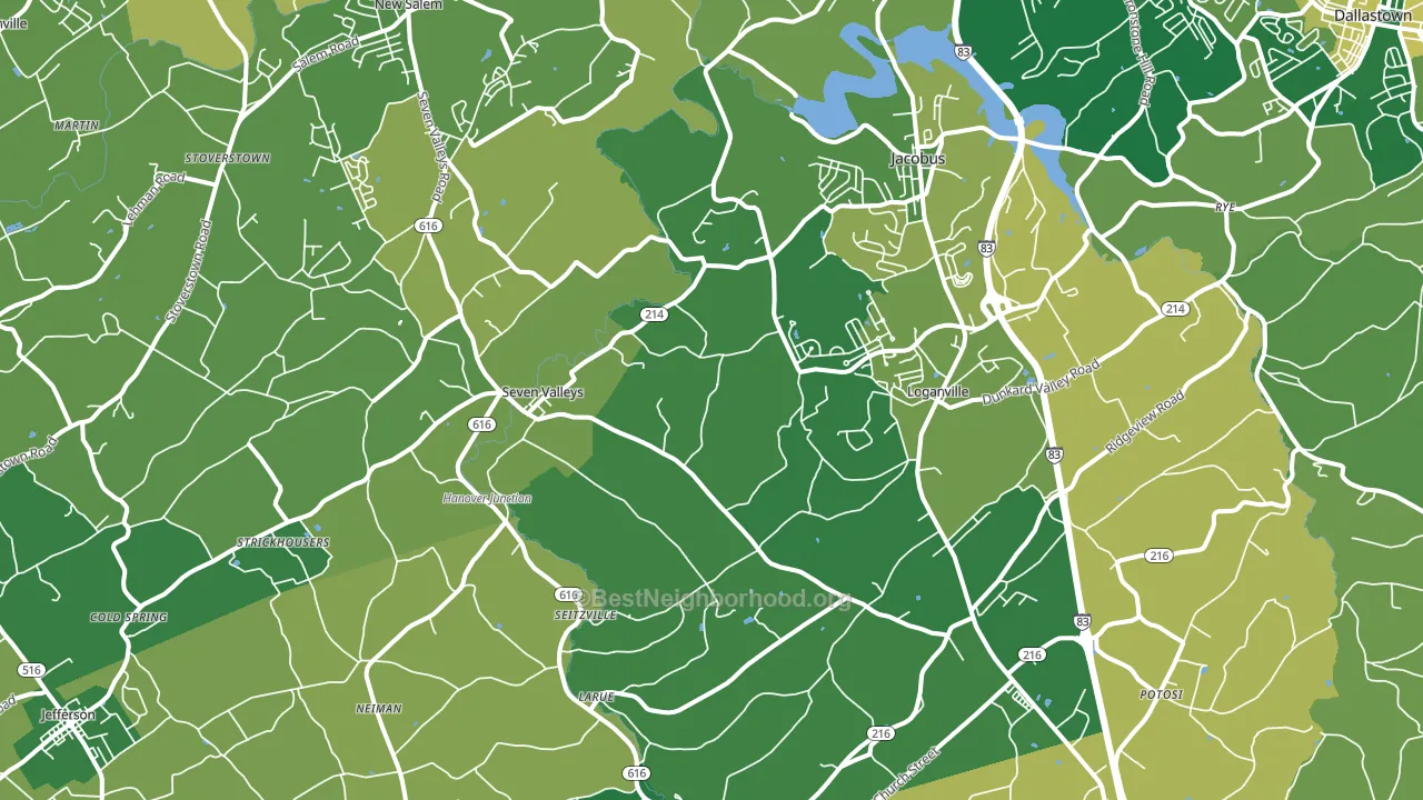 17360, PA block-group voter-turnout map