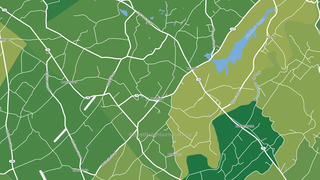 17365, PA block-group voter-turnout map
