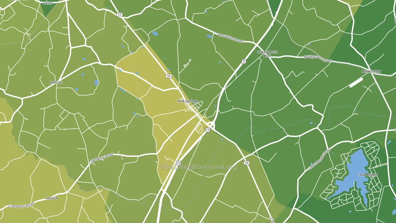 17372, PA block-group voter-turnout map