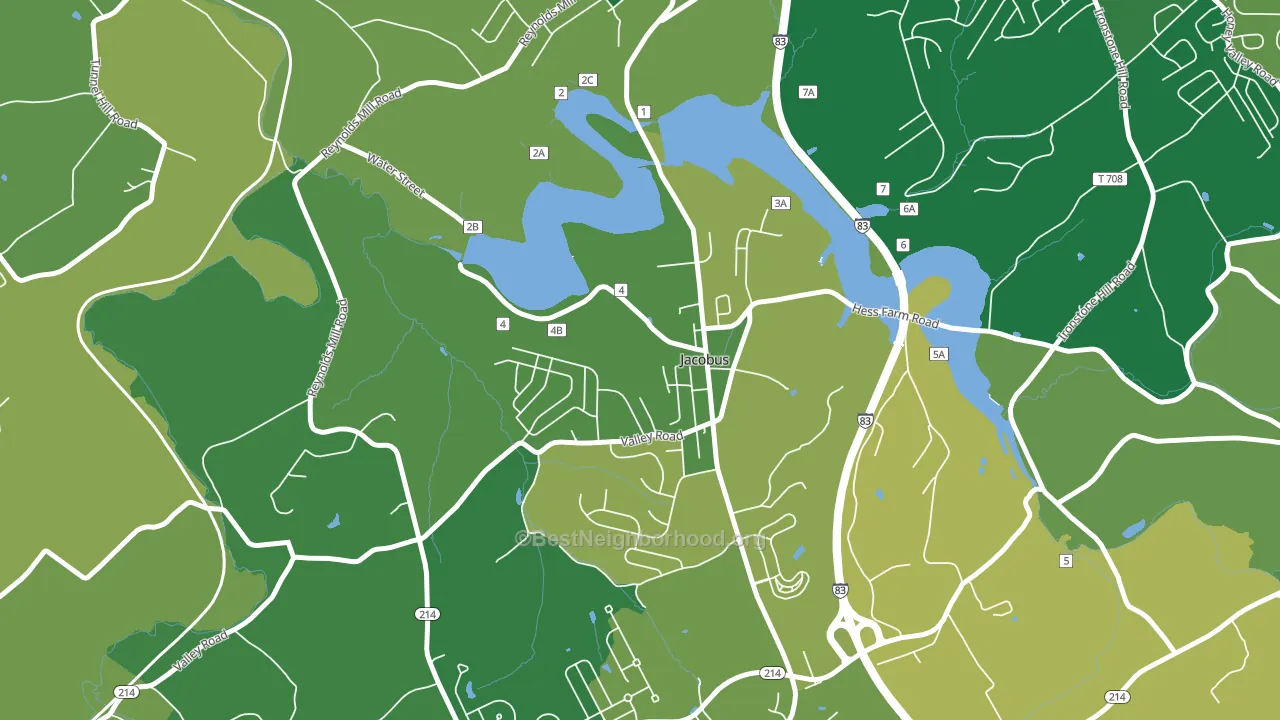 17407, PA block-group voter-turnout map