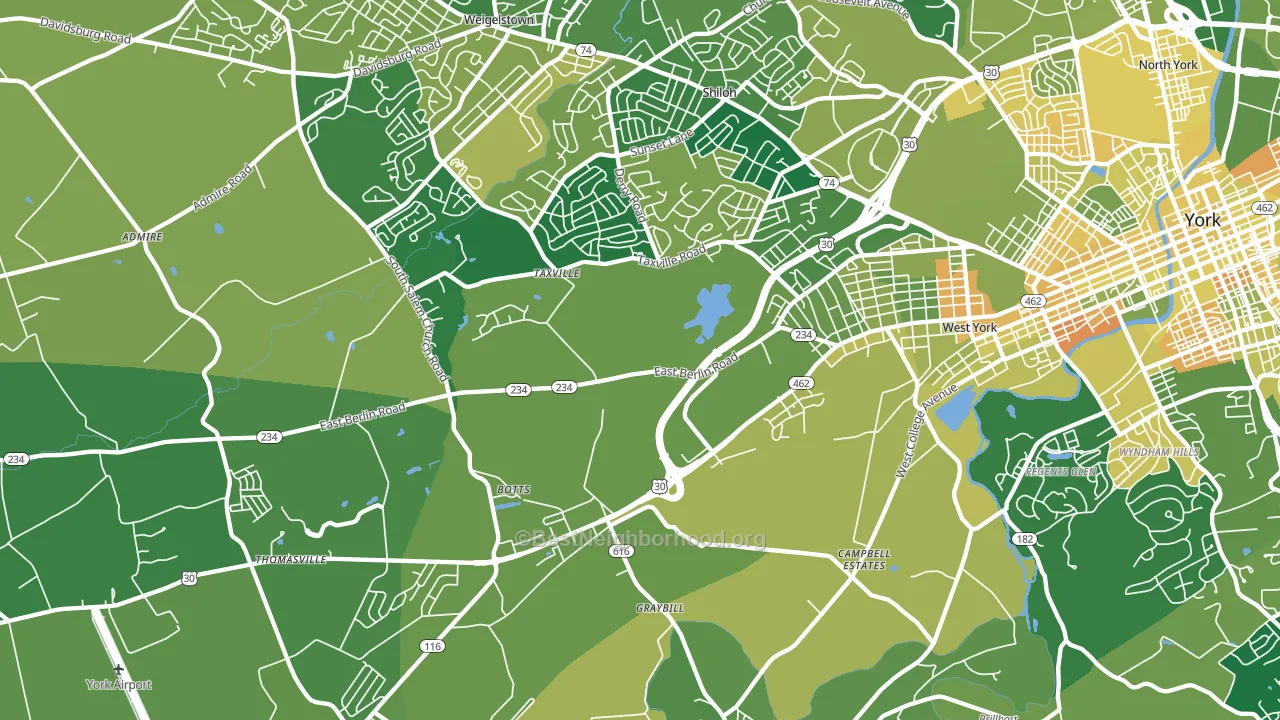17408, PA block-group voter-turnout map