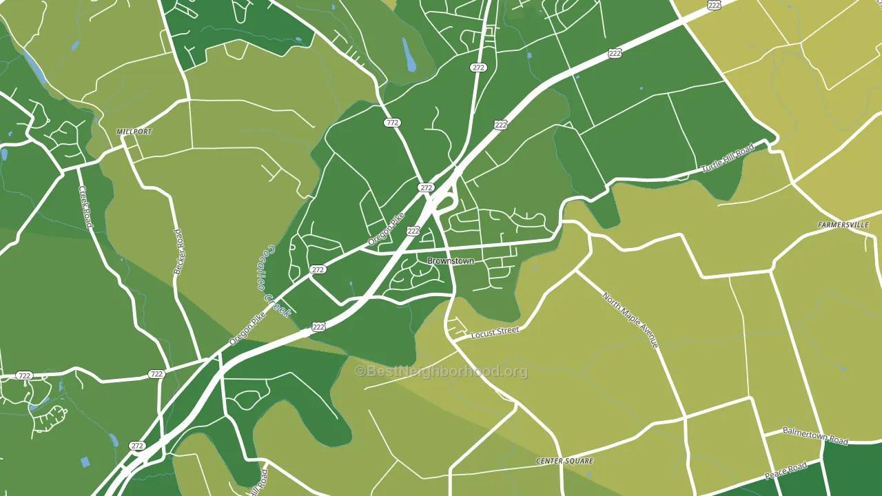 17508, PA block-group voter-turnout map