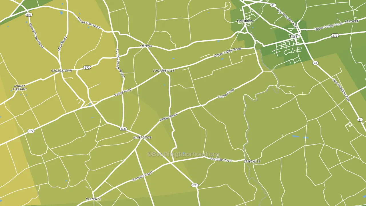 17509, PA block-group voter-turnout map