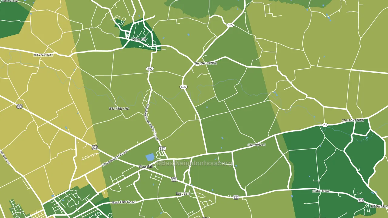 17519, PA block-group voter-turnout map