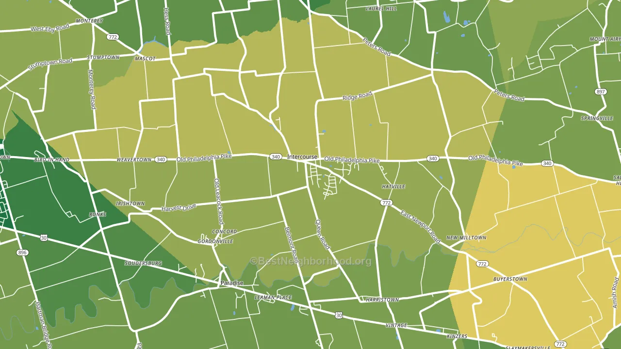 17529, PA block-group voter-turnout map