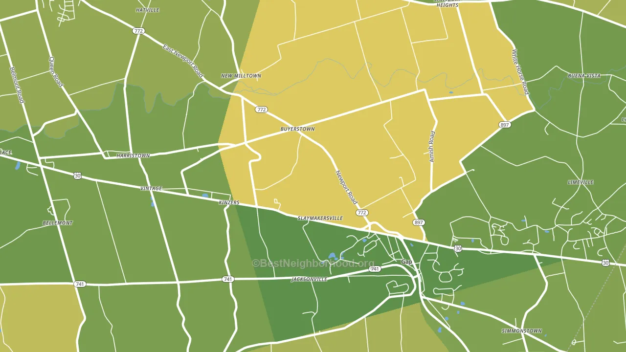 17535, PA block-group voter-turnout map