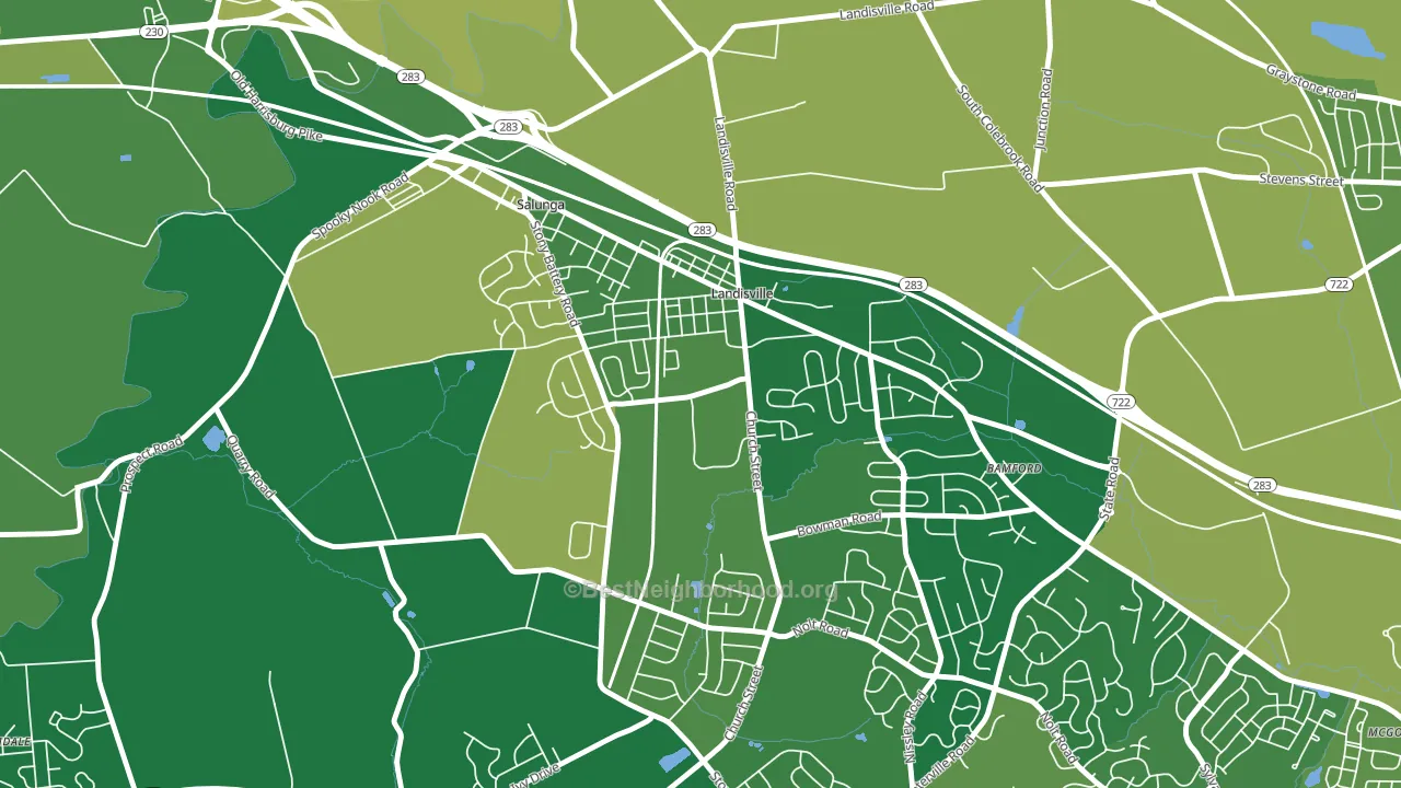 17538, PA block-group voter-turnout map