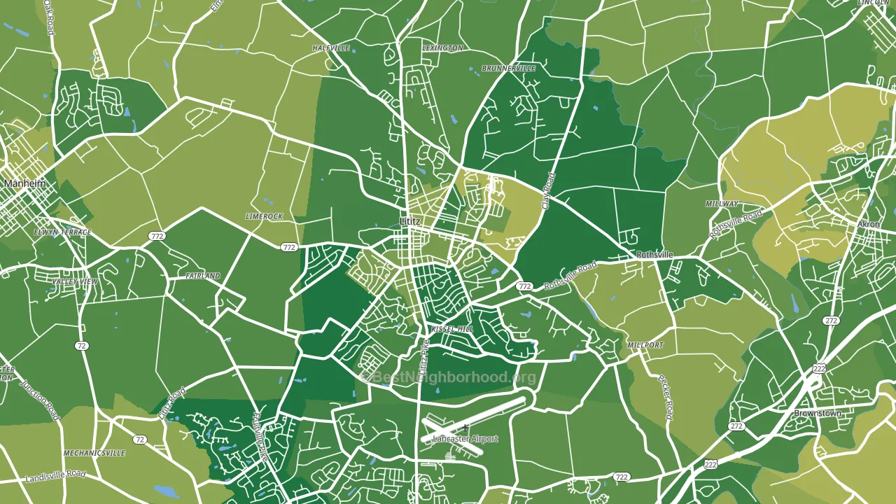 17543, PA block-group voter-turnout map