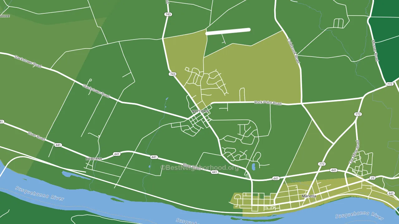 17550, PA block-group voter-turnout map