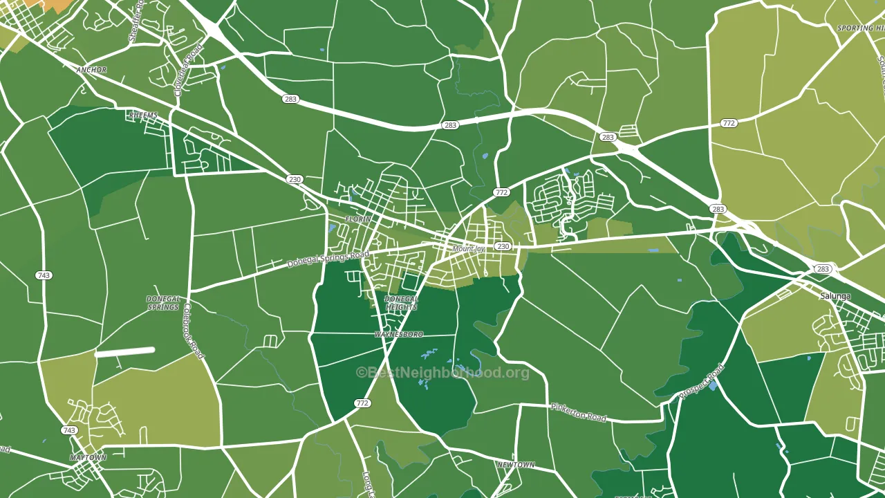 17552, PA block-group voter-turnout map