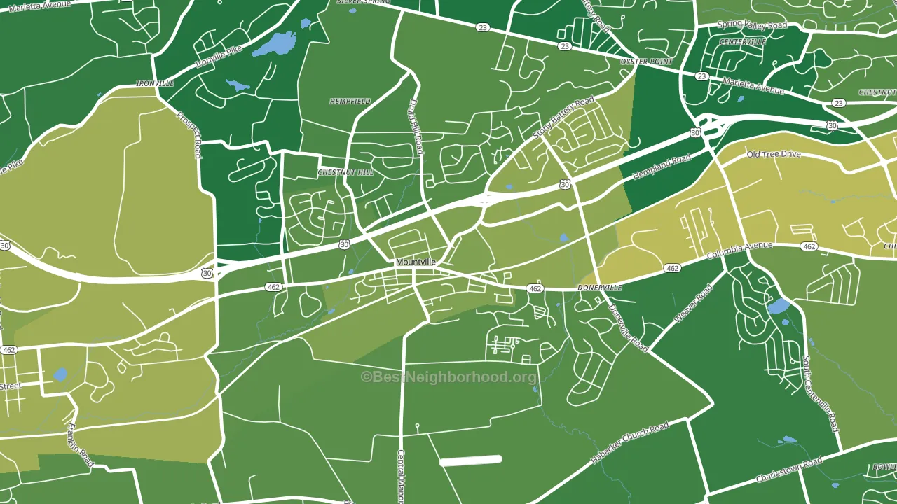 17554, PA block-group voter-turnout map