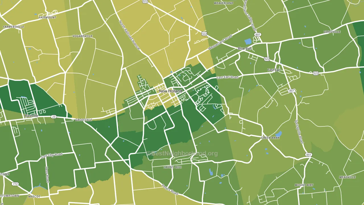 17557, PA block-group voter-turnout map
