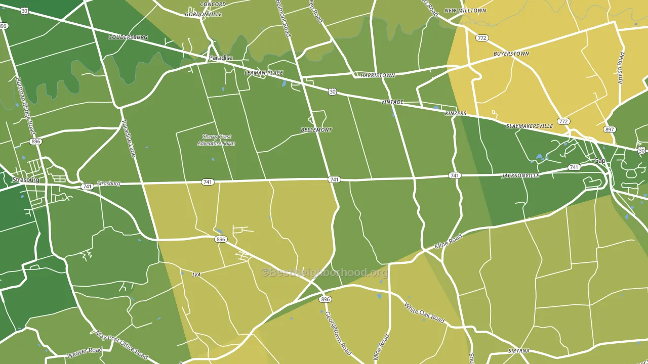 17562, PA block-group voter-turnout map