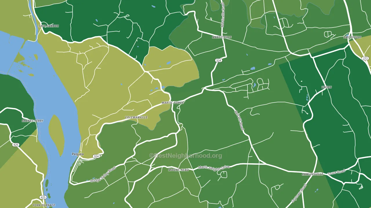 17565, PA block-group voter-turnout map