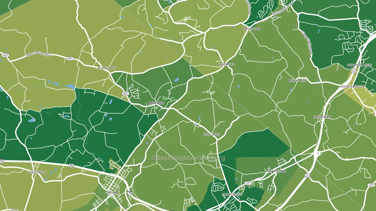 17569, PA block-group voter-turnout map