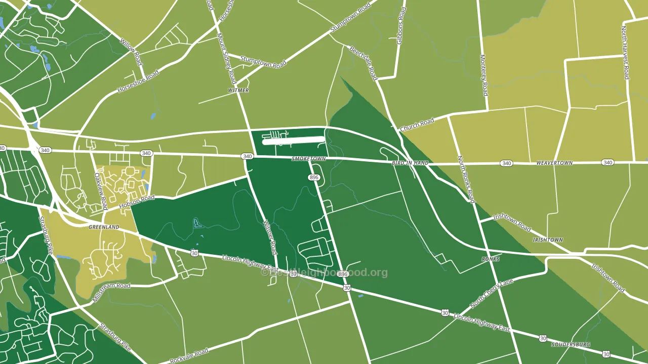 17576, PA block-group voter-turnout map