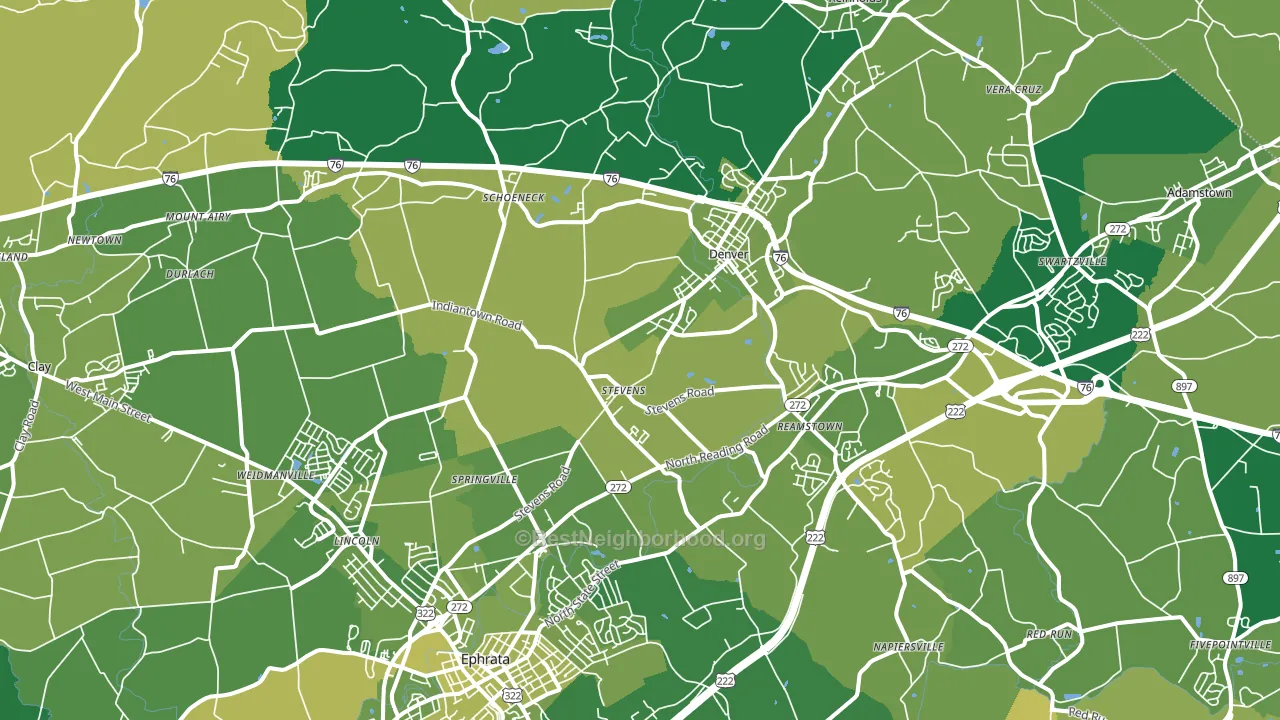 17578, PA block-group voter-turnout map