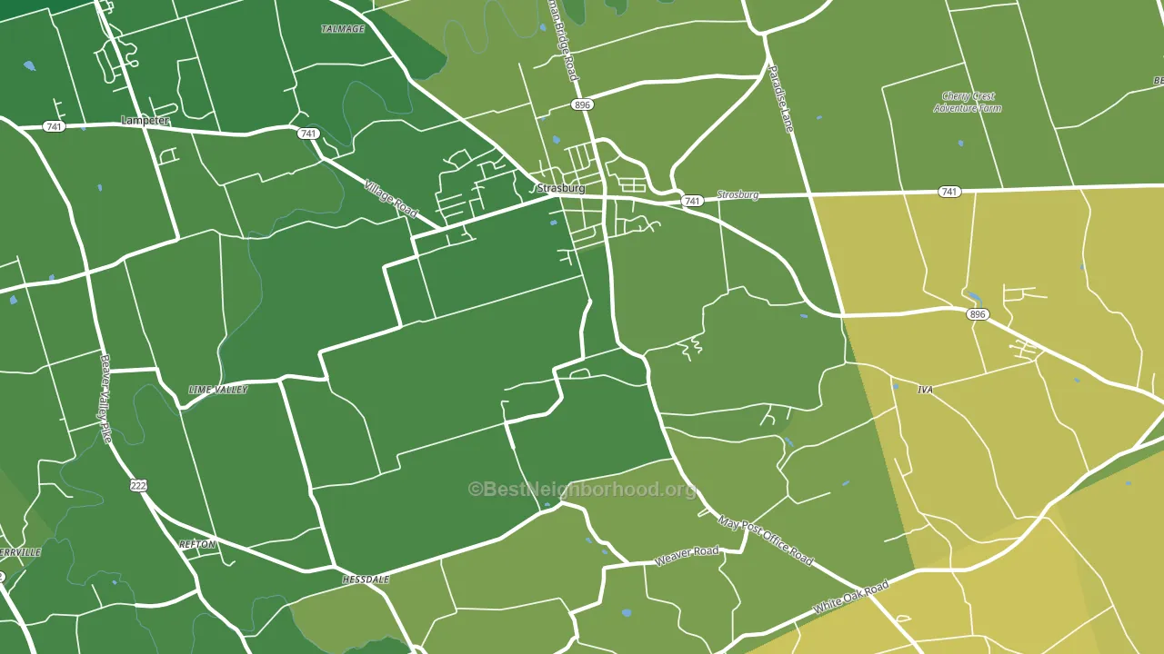 17579, PA block-group voter-turnout map