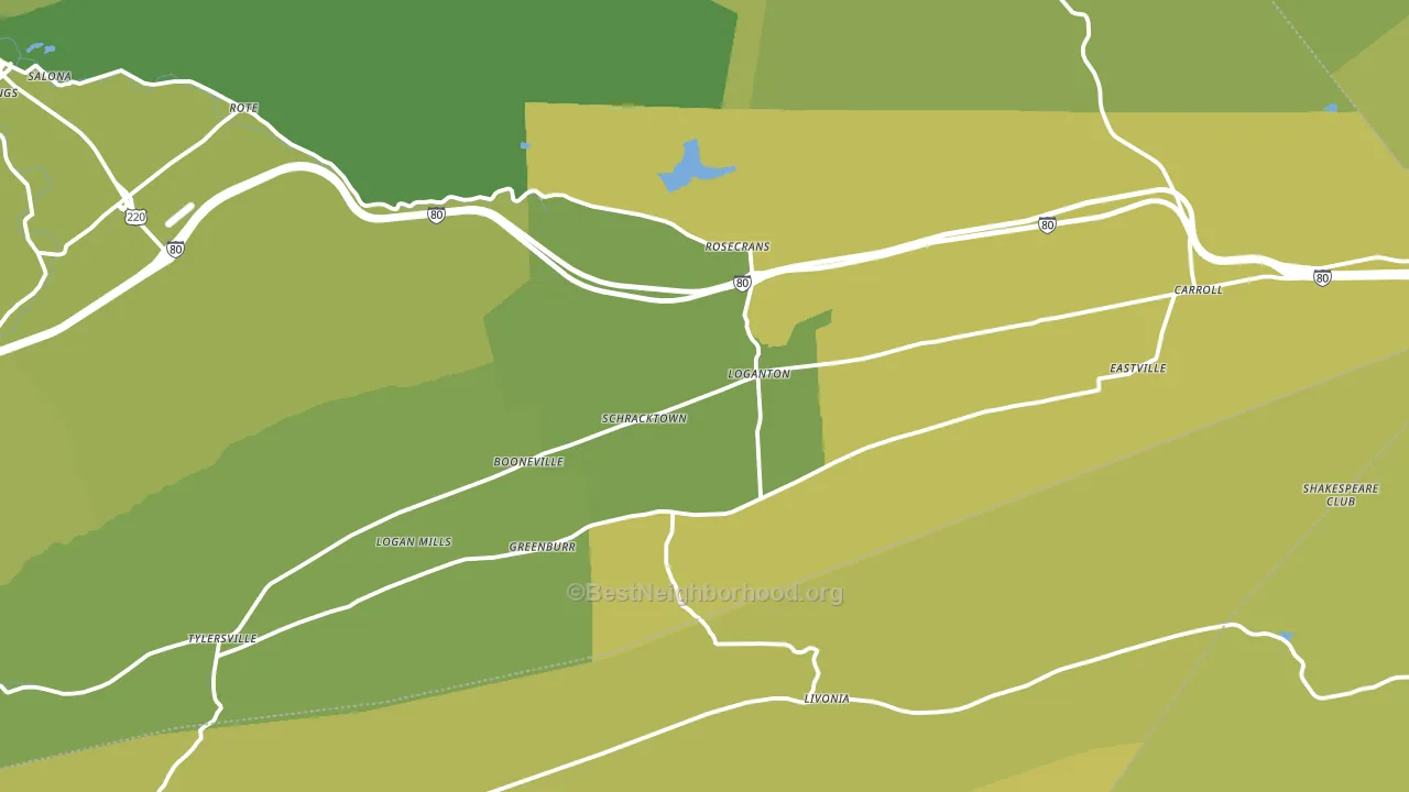 17747, PA block-group voter-turnout map