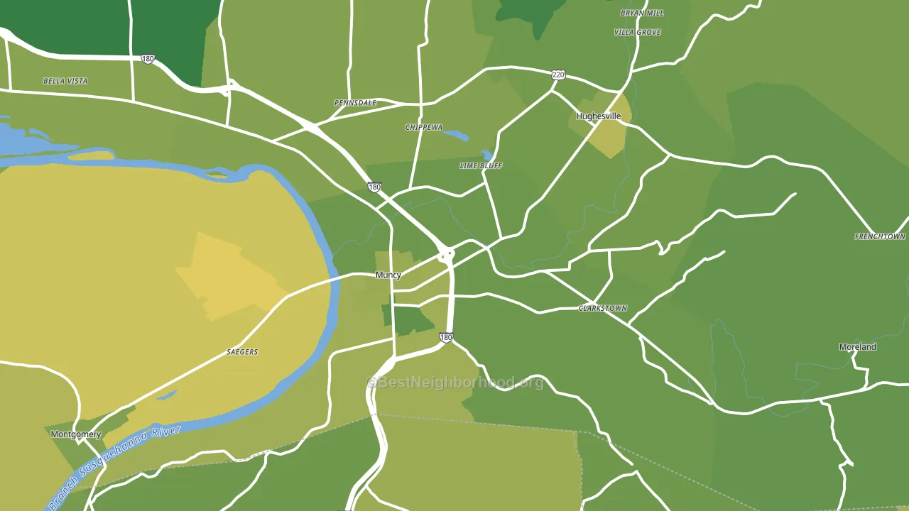 17756, PA block-group voter-turnout map