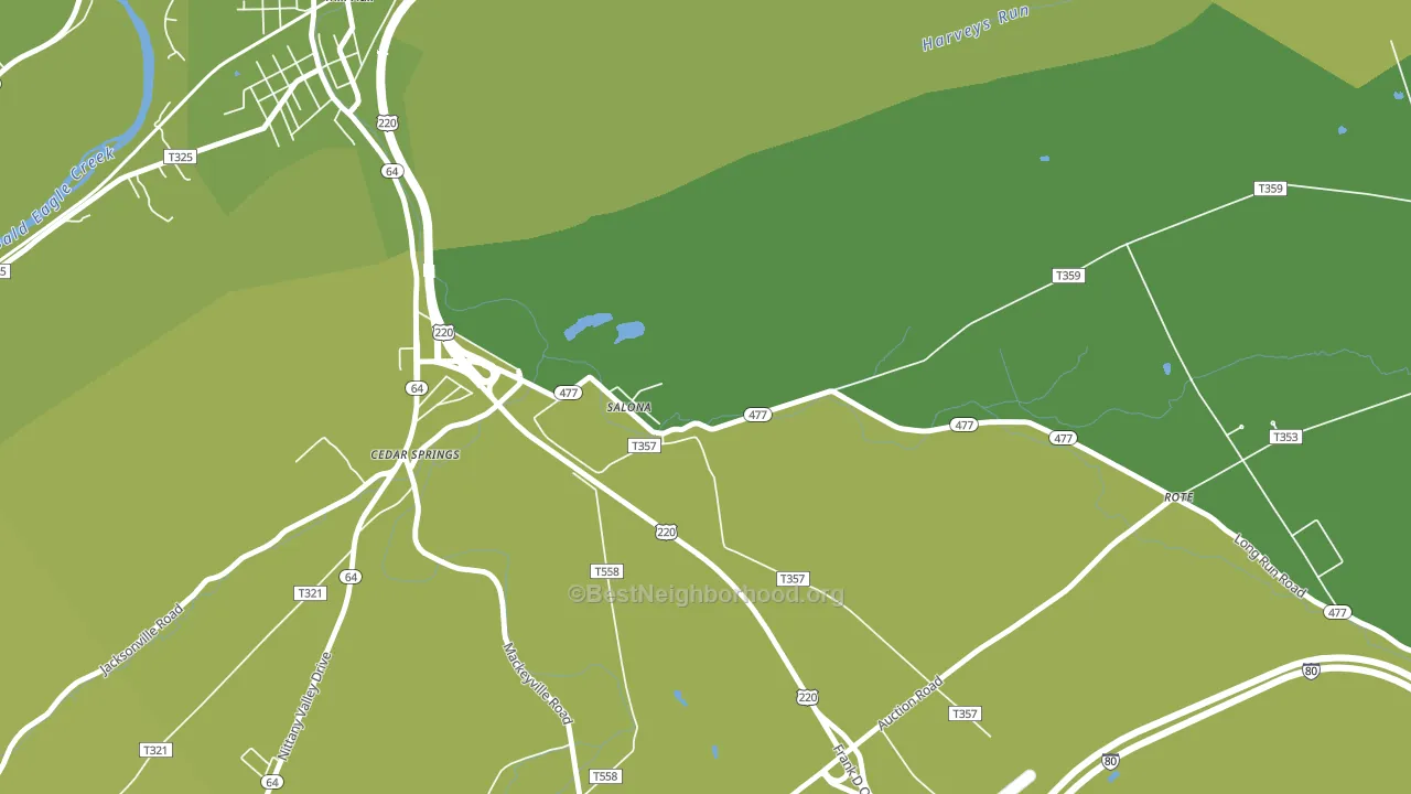 17767, PA block-group voter-turnout map