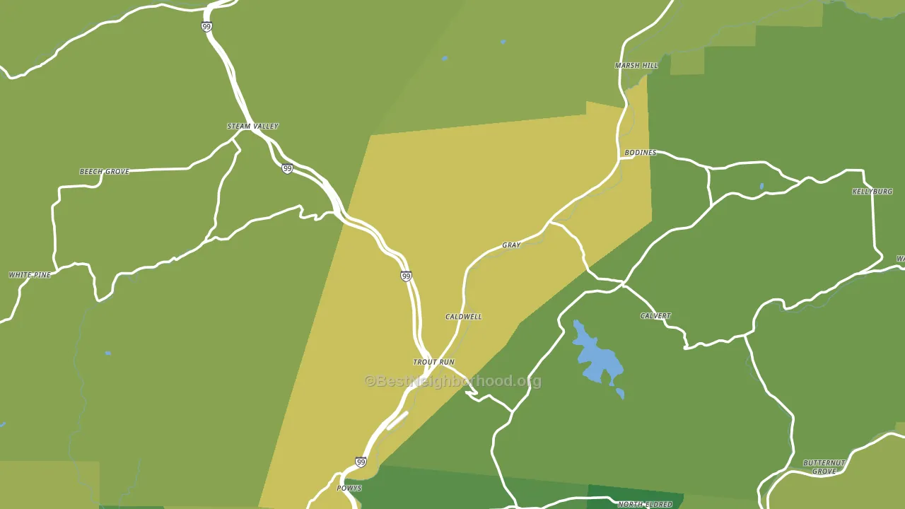 17771, PA block-group voter-turnout map