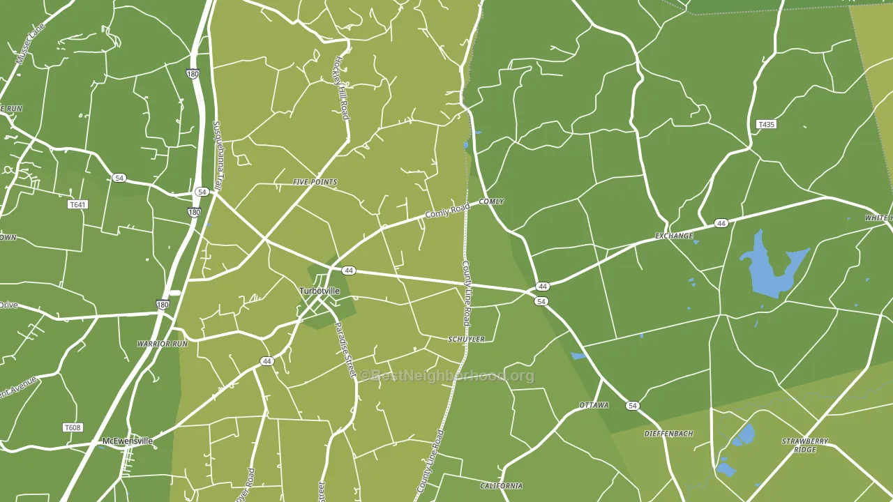 17772, PA block-group voter-turnout map