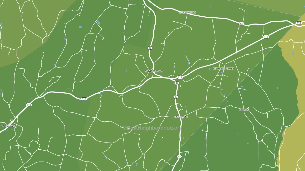 17774, PA block-group voter-turnout map